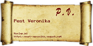 Pest Veronika névjegykártya